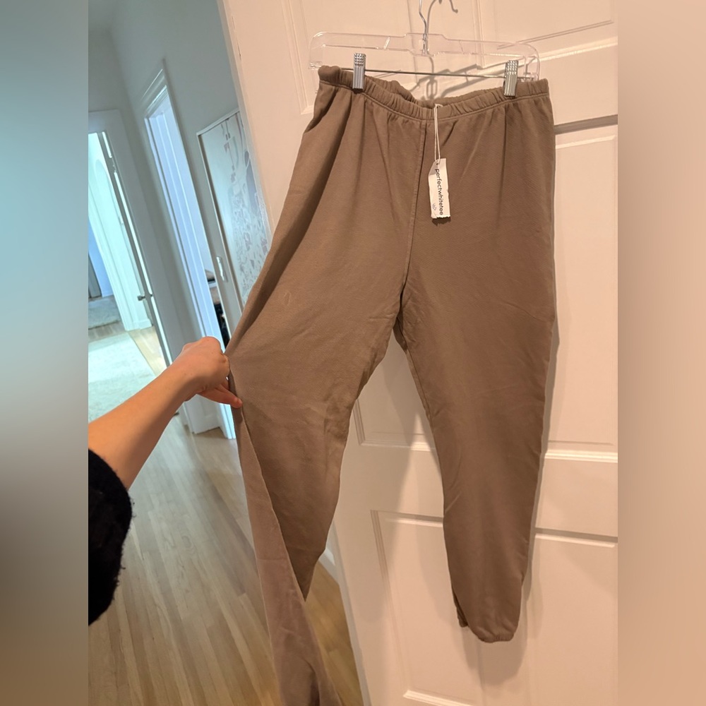 perfectwhitetee Tan Track Pants